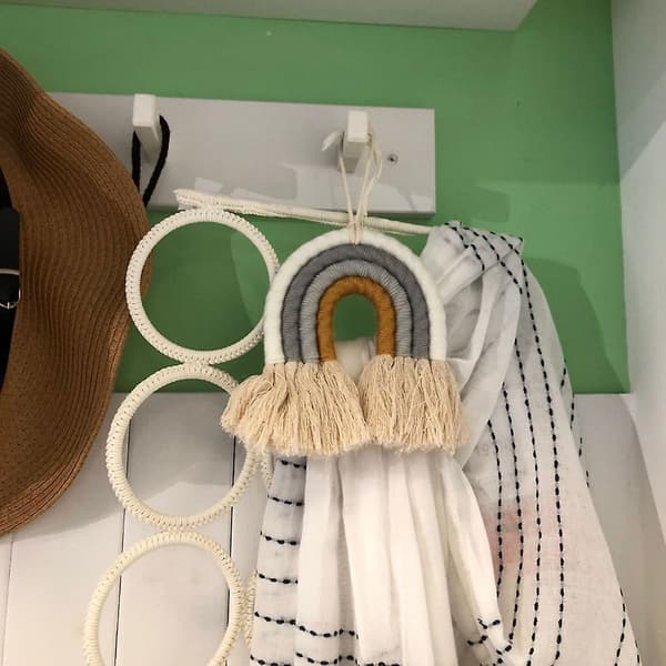 Boho Dekor Macrame Regnbue Vægophæng Til Baby Piger Børneværelser