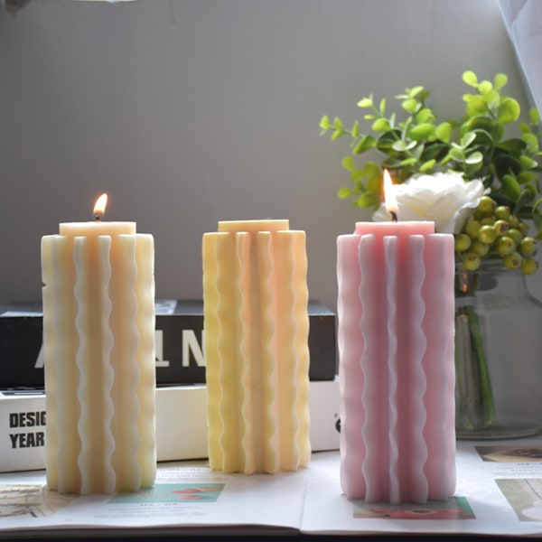 3D Bølget Spiral Silikone Klar Form Voks Smelte Polymer Projekter Mol