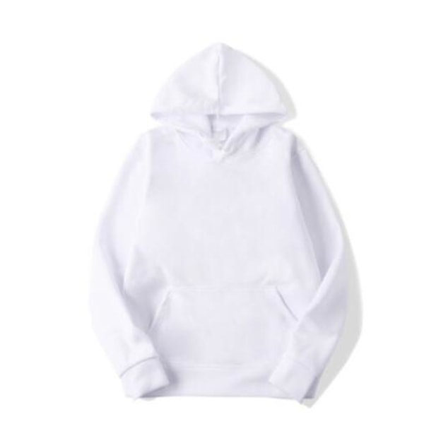 Huvtröjor Herr Tjockt tyg Solid Basic Sweatshirts Kvalitet Jogger Texture Pullovers white XL