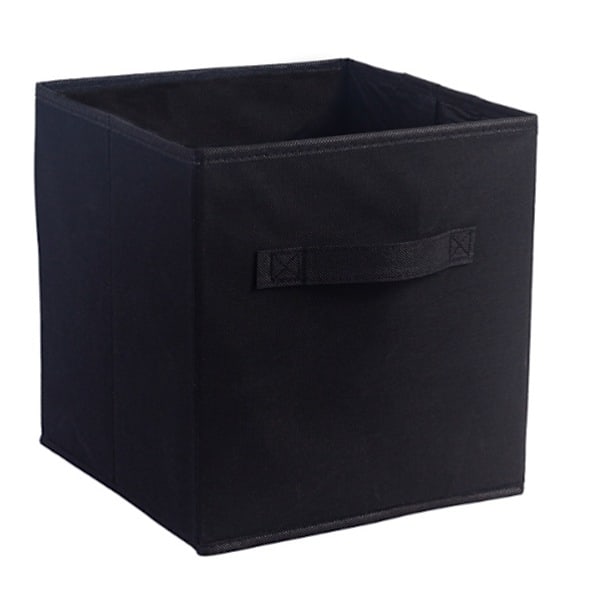 1 suuri säilytyslaatikko, koko 33x33x33 cm, kokoontaitettava säilytyslaatikko vaatteille, kirjoille, sekalaisille tavaroille, musta black
