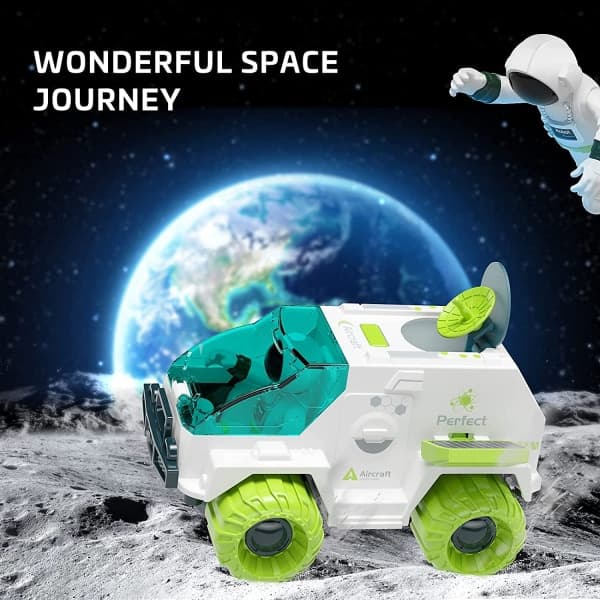 Rumfærge Legetøjssæt til Børn (3-7 år) - Lys & Lyd med 2 Astronauter
