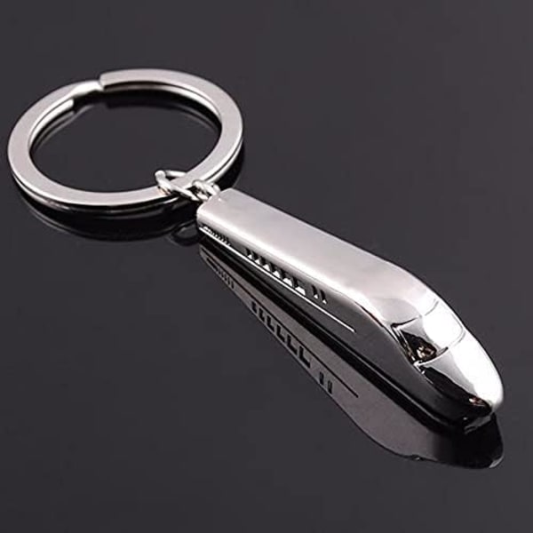 Nøglering Metal højhastighedstog Model Nøglering Taske Vedhæng Nøglering Gave til Jul og Fødselsdag.