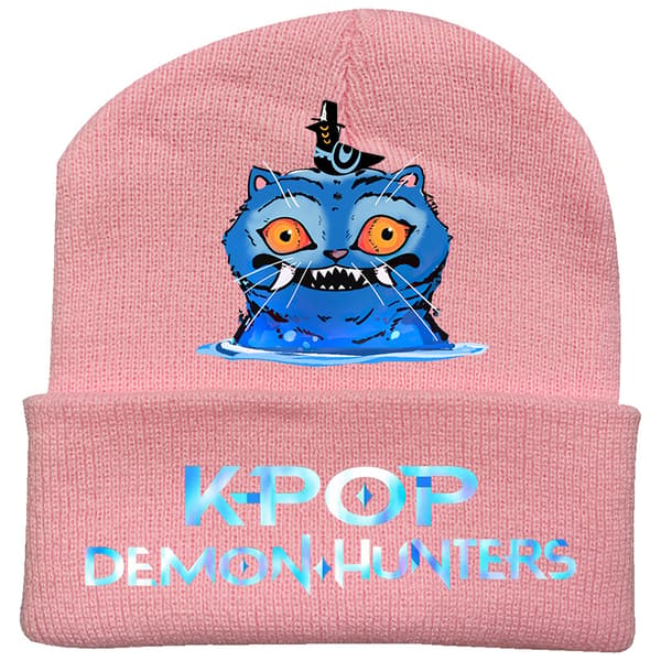 KPOP Demon Hunter Tjocka Varma Öronmuffar Hatt Herr Vinter Ridning Stickad Hatt grå grey