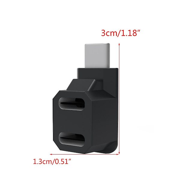 Han til Hun Type-c Usb C Adapter 90 Graders Stik Til Stea
