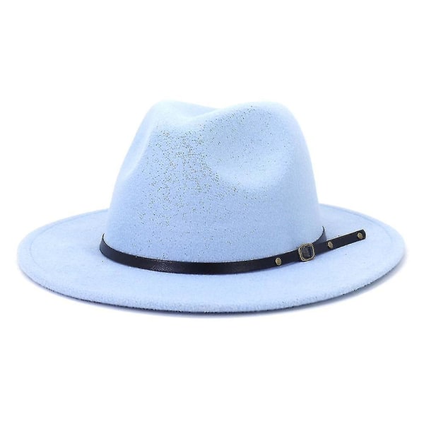 Kvinnor eller män Fedora-hatt i yllefilt sky blue