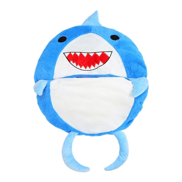Cartoon Anti-spark Barn Sovsovsäck, Djurkudde, Vikbar och Multifunktionell Sovsovsäck för Barn shark 135*50cm
