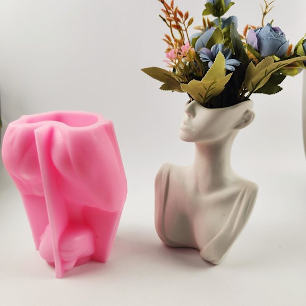 Abstrakt Växt Blomkruka Silikonform Människokropp Blomkruka Mo