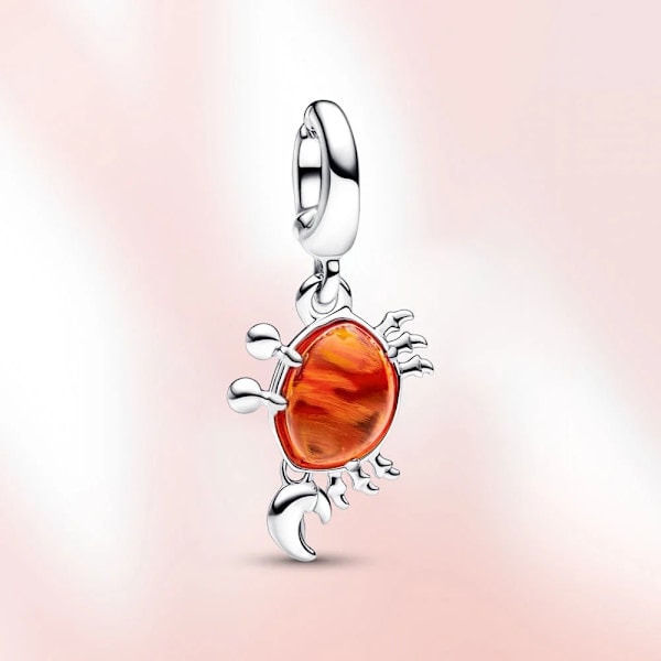 Ny Charm 925 Sterling Sølv Murloc Perle Krabbe Sort Perle Vedhæng Murano Skildpadde Passer Originalt Pandora Armbånd Kvinder Elsker Gave LMB97 LMB97