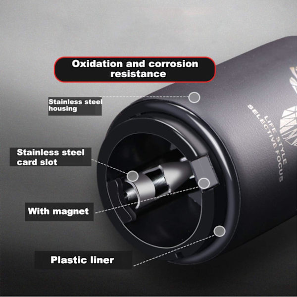 SUOXU - Magnetisk automatisk öppnare, rostfritt stål tryck ner öppnare vinöppnare, kökstillbehör, magnetisk kapsylöppnare (svart) Black