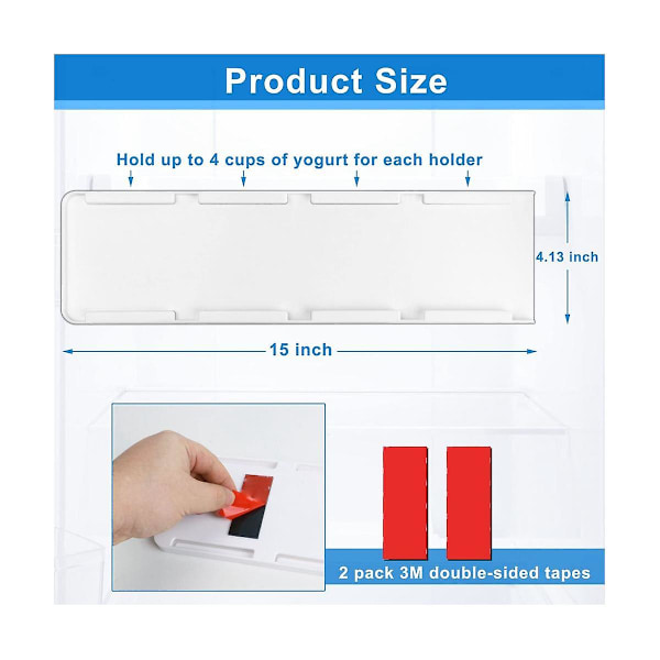 Yoghurtorganisator for kjøleskap, Yoghurt Holder for Kjøleskap Orga