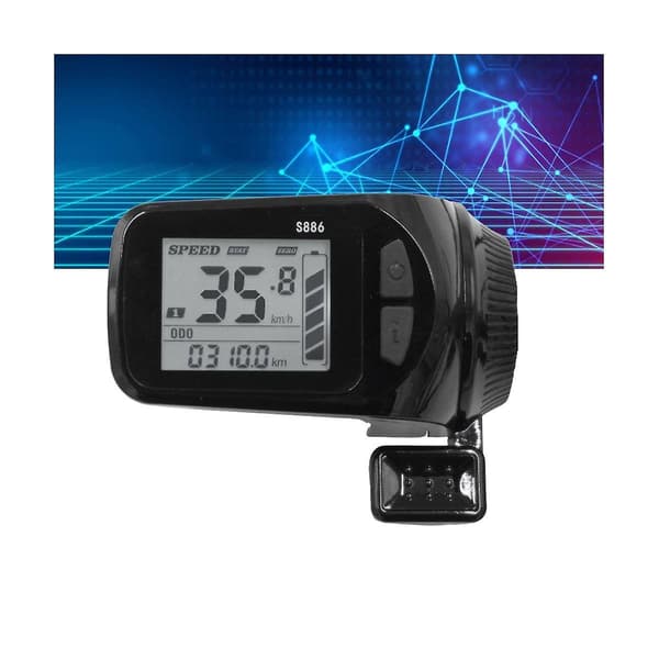 24v/36v/48v/60v S886 Ebike LCD-displaypanel Tumgrepp för Elektriska Cyklar E-scoote