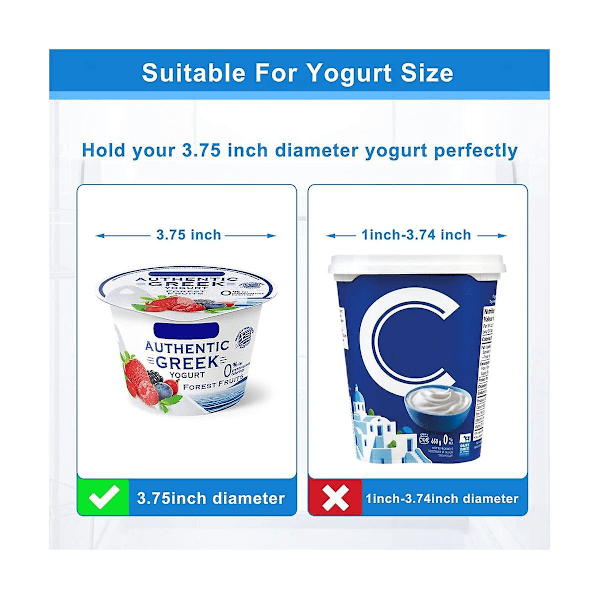 Yoghurtorganisator for kjøleskap, Yoghurt Holder for Kjøleskap Orga
