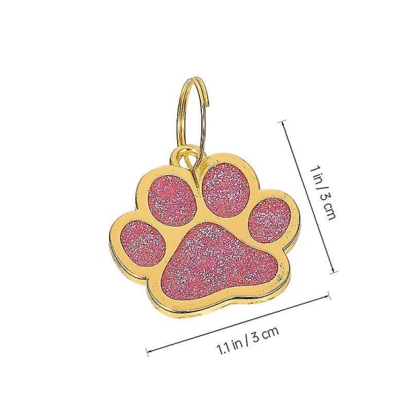3X3cm rosa husdjurs-id-etiketter 3st kreativ hundkatt namnskylt anti-förlorad hänge valp katt halsband berlock