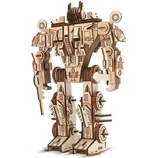 Trepuslespill, 3D Robotpuslespill, Robotmodell, Trepuslespill for barn og voksne, Puslespill pedagogiske leker for barn