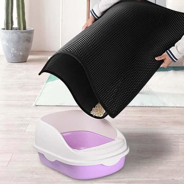 Kattesandmatte svart