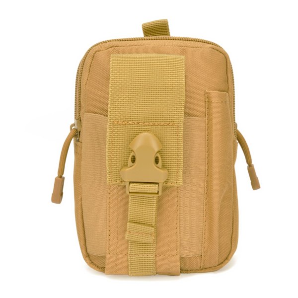 Canvas Utomhus Sport Plånbok Läderfodral Midjeväska Midjeväska Plånbok Telefonfodral med Dragkedja