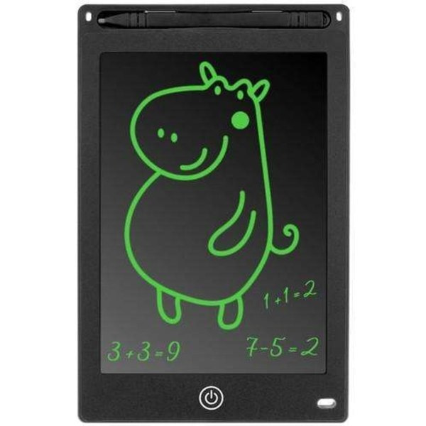 Digitalt Tegnetablet til Børn - Praktisk LCD, 8,5\" Tablet + Pen Sort