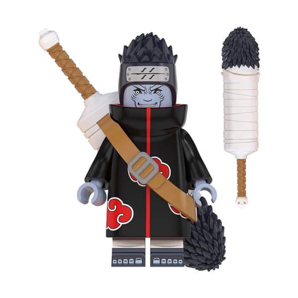 8 st Minifigurer Naruto Comic Samlarbyggstenar Leksaker - Svart (One Size)