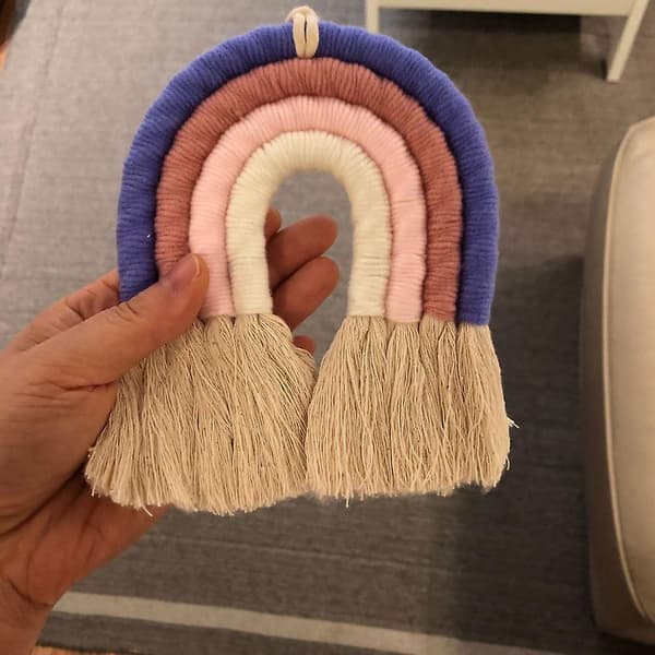 Boho Dekor Macrame Regnbue Vægophæng Til Baby Piger Børneværelser