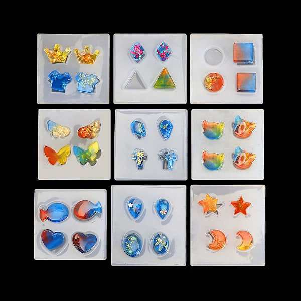 DIY Leksak Gjutform Silikonformar Resin Form Mini Örhänge Maki