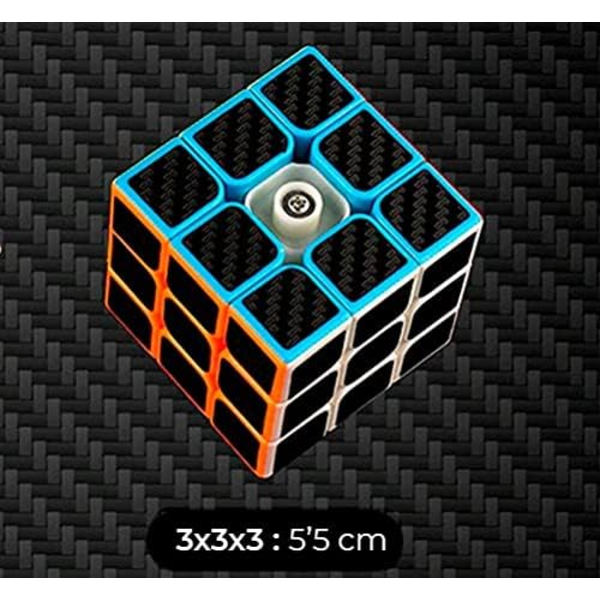 Klassisk 3x3 Magic Cube Meilong Moyu Cubing Classroom Karbonfiber, Sklisikkert Klistremerke med Raskere, Lettere og Smidigere Spinn, 3D-puslespill