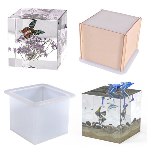 Kube Prøve Bordplade Ornamenter Epoxy Resin Form Håndlavet Hjem