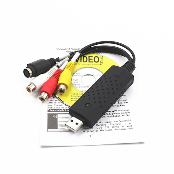USB 2.0 Videoadapter med Audio Capture Video TV DVD VHS DVR CA