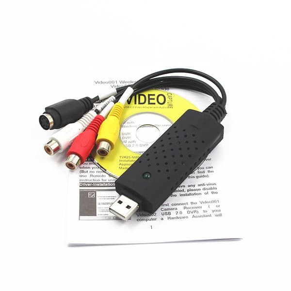Usb 2.0 Videoadapter med Ljudinspelning Video Tv Dvd Vhs Dvr Ca