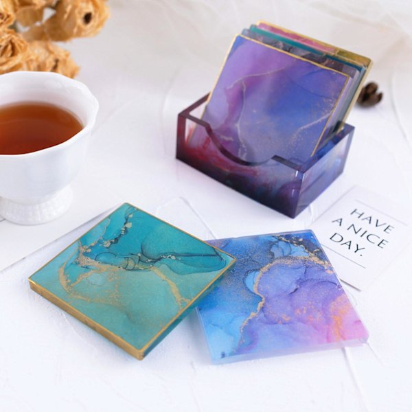 Bordskåner Resin Form Bordskåner Stativ Silikone Form Kop Måtte Epoxy Resin