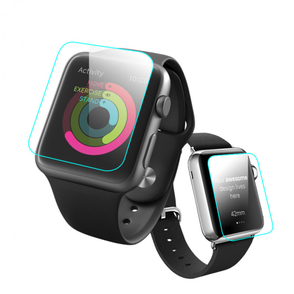 Skjermbeskytter i herdet glass for Apple Watch Series SE 40mm, ripebestandig 9H hardhet, boblefri HD klar film