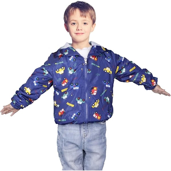 Barne Vindjakke Gutt Casual Jakke Vår og Høst Tynn Kåpe Tegneserie Print Glidelås 1-7 År 130
