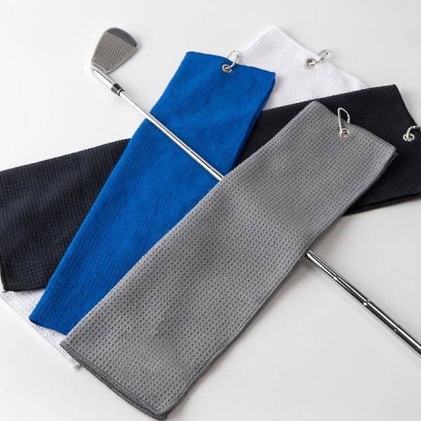 4 st golfhandduk med ögla klämma för att hänga på golfklubbväska (40x60cm)