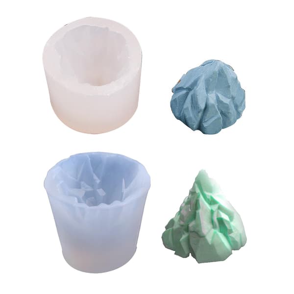 3D Snøfjell Silikonform Tilpasset Lysform DIY Festiv