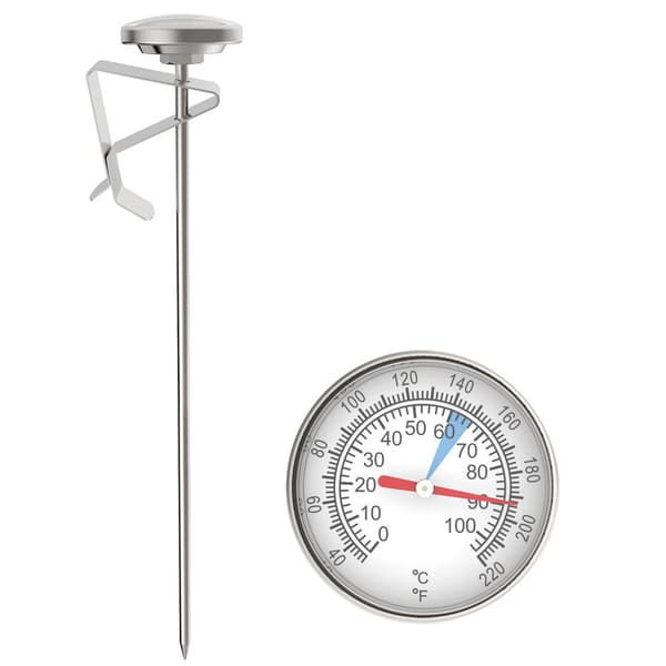 Mælke- og kaffetermometer, rustfrit stål, køkkenredskab til hjemmet, madtermometer, sølv