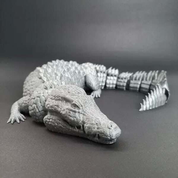 3D-printad Ledad Krokodil Barnleksak Justerbara Leder Djur