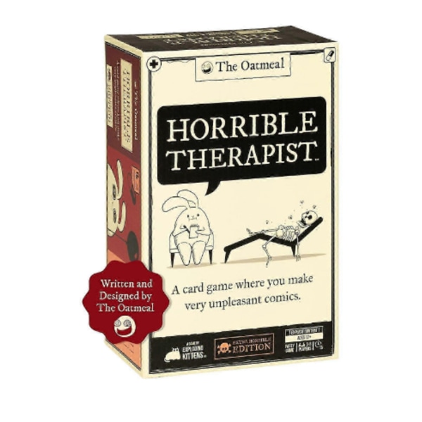 Exploding Kittens Horrible Therapist: Core Game Edition – Roligt kortspel för vuxna för 3-8 spelare, 17+ år – Sällskapsspel & Kul för familjens spelkväll