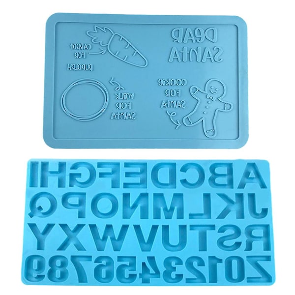 Bakke Engelsk Alfabet Silikoneform Nummer Resin Form Til Hjemmet D