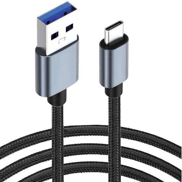Joustava Type C -kaapeli Type C - USB A -latauskaapeli ja datakaapeli