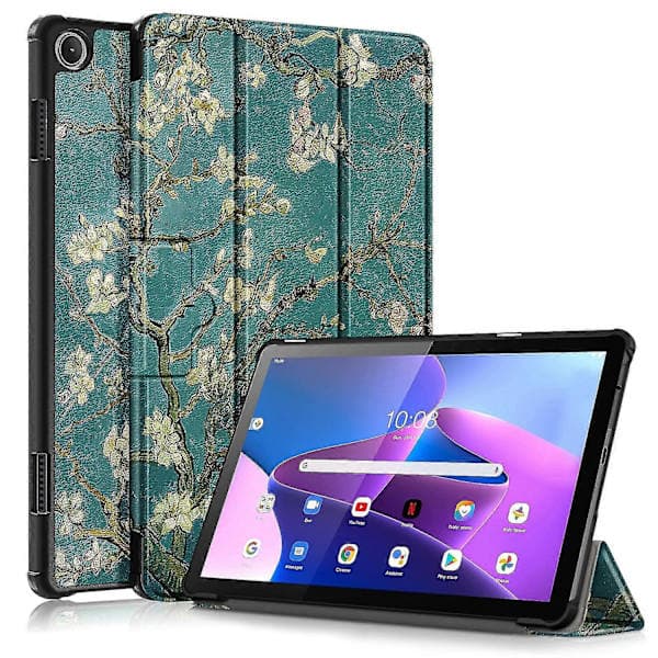 Smart Læder Etui til Lenovo Tab M10 10.1 3. Generation Abrikosblomst