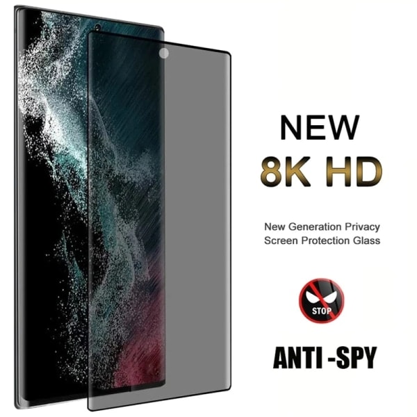 2 st 3D Böjt Fulltäckande Sekretess Skärmskydd för OPPO Reno 9 Pro Anti-spion Skydd