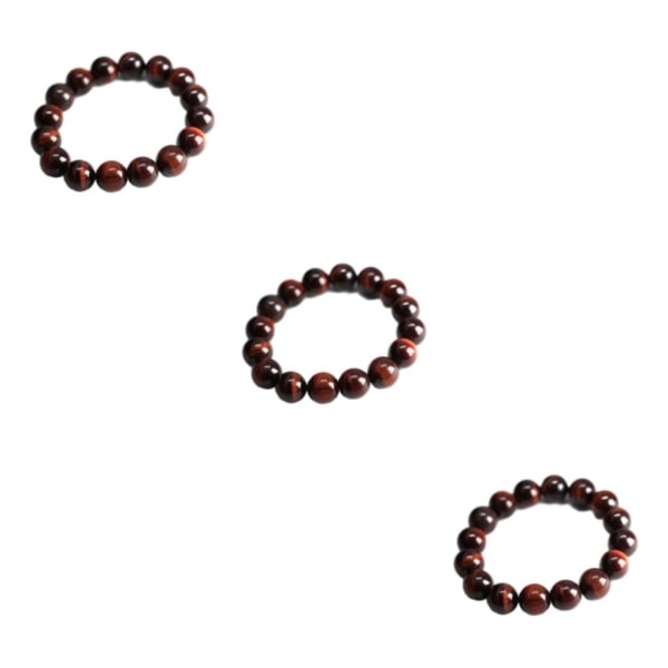 1/2/3/5 Natursteinperler - Lett å bruke Tigerøye Armbånd Rød Tigerøye 12MM 3STK Red Tiger Eye12MM 3PCS