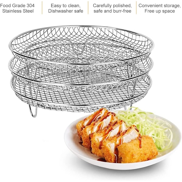 Multifunktionella Airfryer-tillbehör för ugn och tryckkokare, kompatibla med de flesta Airfryers.
