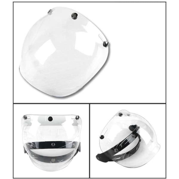 Universal Bubble Jet Retro Style Visir med Oppfellbart Vindskjerm