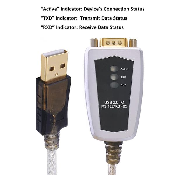 USB til RS485 RS422 Seriell Port Enhetskonverter Adapterkabel Co