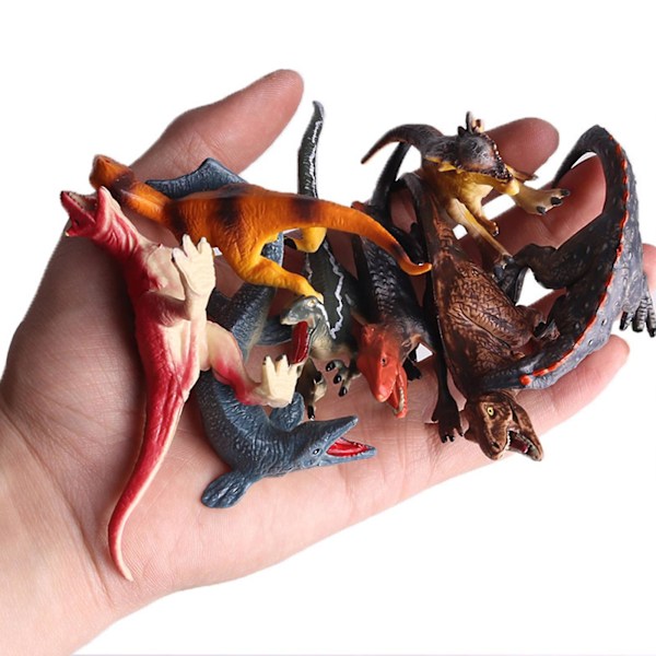 Miniatyr Dinosaurie Djur Statisk Modell Bil Dekor Klassrum