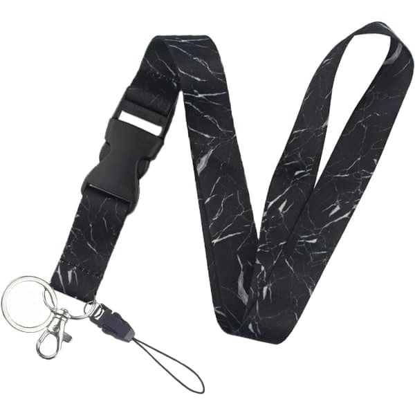 Lanyard - Nøgleholder med snor Sort