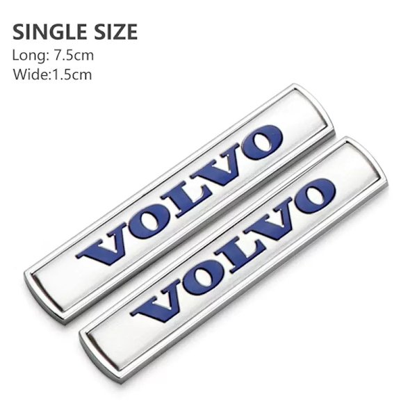 2 stk. Volvo Skjermmerke Dekal - Tilpasset for XC60, S60L, S90 og XC90. Oppgrader kjøretøyet ditt med dette stilige skjermemblemet. (Blå) Blue