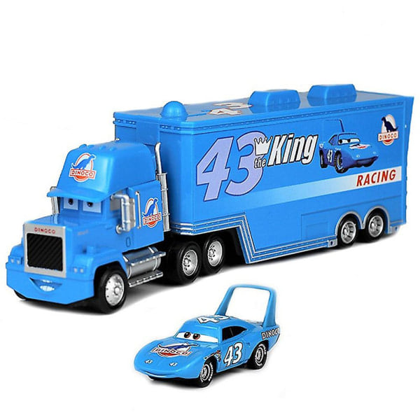 Biler 2 3 Film Mcqueen The King Chick Hicks Mack Truck Onkel Truck og Sportsvogn Køretøjer Legetøj Sæt Børne Fødselsdagsgaver [DB] King Uncle