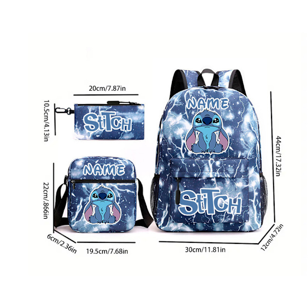 Lilo & Stitch Ryggsäcksset - 3-delat set E