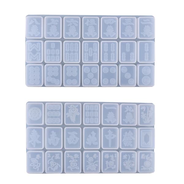 Krystal Epoxy Resin Form Til Kreativ Mahjong Silikoneform DIY